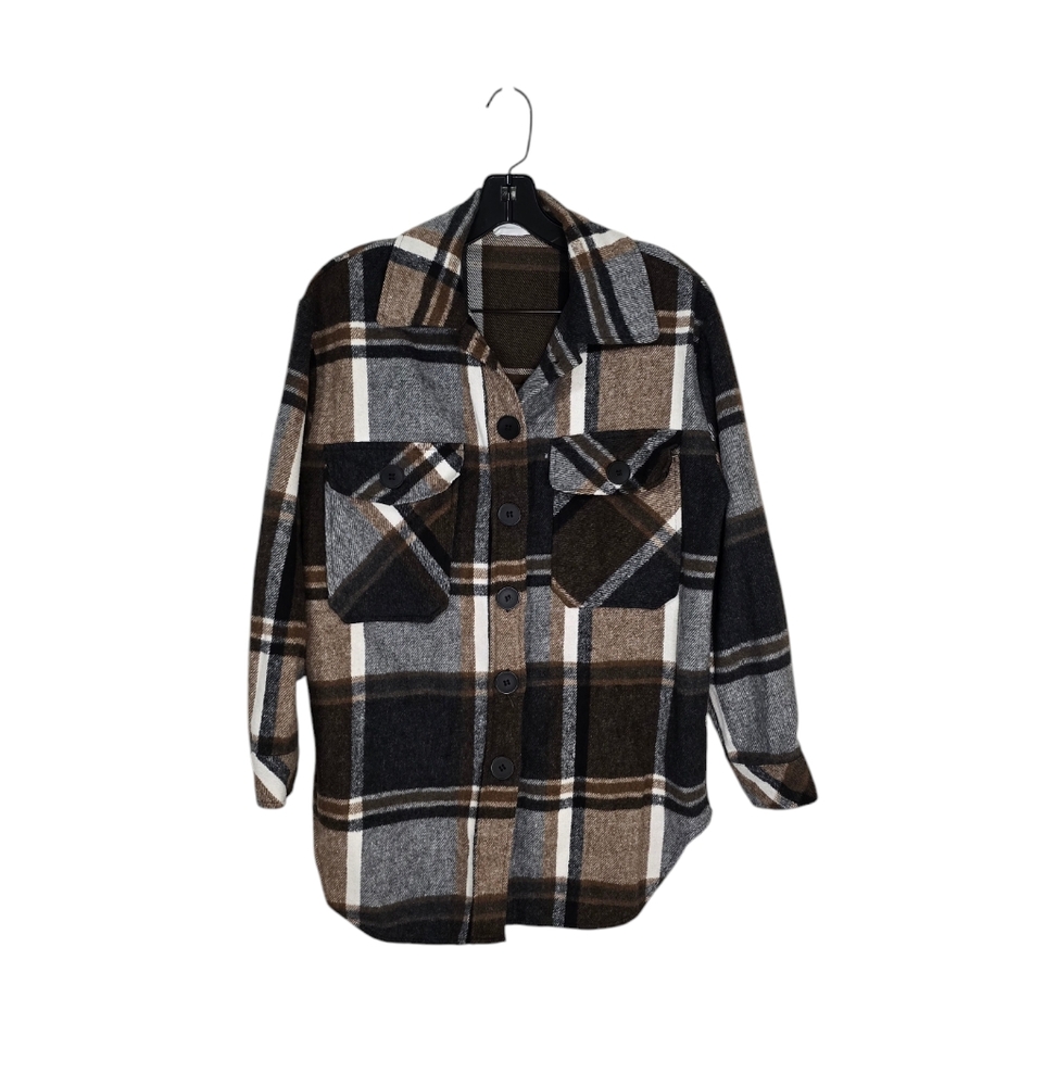 Goodnight Macaroon Isabelle Plaid Flannel Shirt Women’s‎ Small